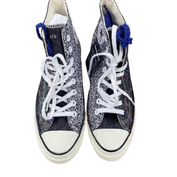 CONVERSE x JW ANDERSON collab multicolor colorblock glitter All Star sneakers 11 - Picture 7 of 10